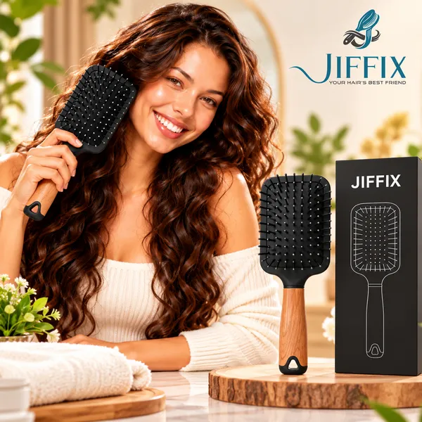 Black_Professional_Paddle_Hair_Brush_24.5_Cm_Anti-Static_Detangling_Cushion_Brush_With_Wooden_Handle_&_Nylon_Bristles_For_Wet_&_Dry_Hair_Unisex_Styling_Tool