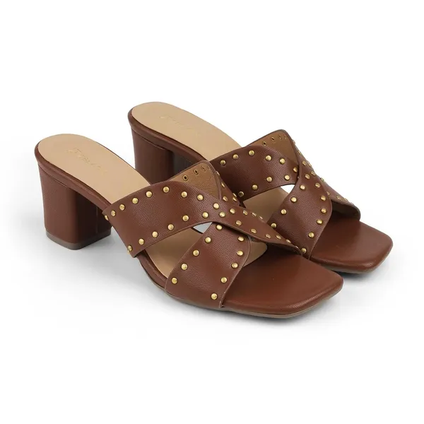 Zelion_Women'S_Block_Heel_Sandals_|_Studded_Criss-Cross_Slip-On_Heels_|_Party,_Office_&_Casual_Wear