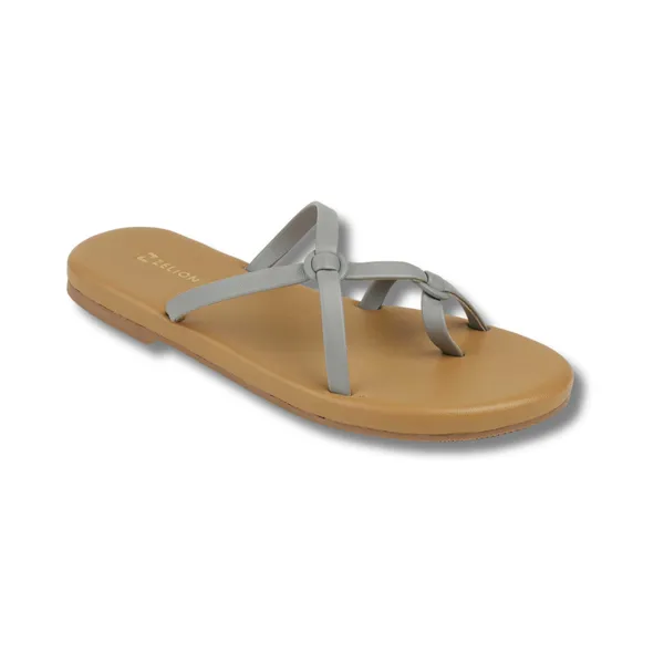 Zelion_Women'S_Strappy_Toe_Ring_Sandals,_Flat_Slip-On_Footwear_With_Criss-Cross_Design