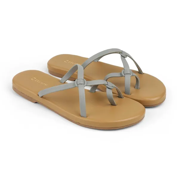 Zelion_Women'S_Strappy_Toe_Ring_Sandals,_Flat_Slip-On_Footwear_With_Criss-Cross_Design