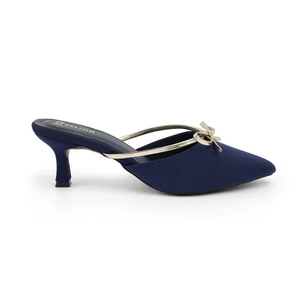 Zelion_Women'S_Pointed_Toe_Kitten_Heel_Mule_Sandals_With_Gold_Bow_Strap