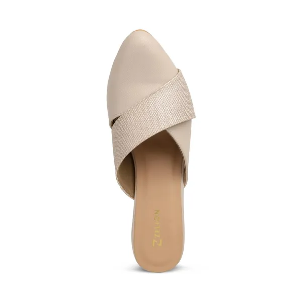 Zelion_Women'S_Block_Heel_Mules_|_Closed_Toe_Slip-On_Sandals_With_Crossover_Design
