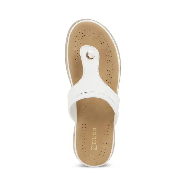 Zelion_Women'S_Thong_Wedge_Sandals,_White,_Cushioned_Footbed,_Casual_Slip-On_Flats