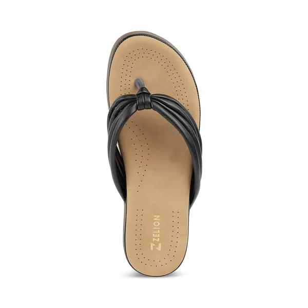 Zelion_Women'S_Thong_Sandals,_Knotted_Multi-Strap,_Wedge_Platform,_Casual_Slip-On_Flip_Flops