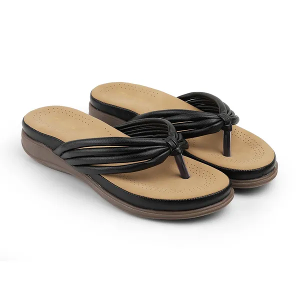 Zelion_Women'S_Thong_Sandals,_Knotted_Multi-Strap,_Wedge_Platform,_Casual_Slip-On_Flip_Flops