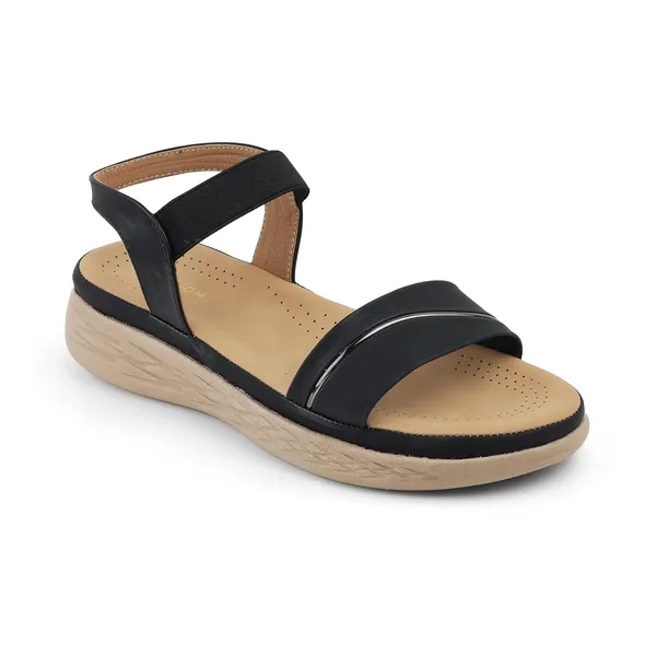 Zelion_Women'S_Wedge_Sandals,_Elastic_Slingback_Strap,_Open_Toe