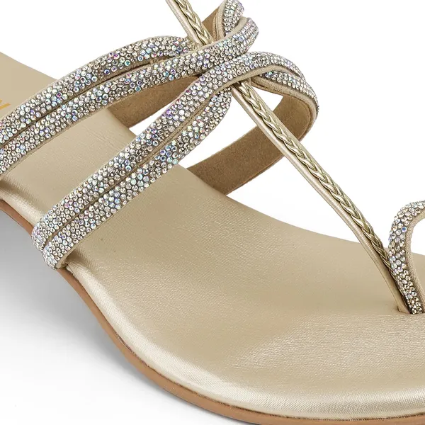 Zelion_Women'S_Rhinestone_Embellished_Toe_Ring_Sandals_With_Metallic_Ball_Heel