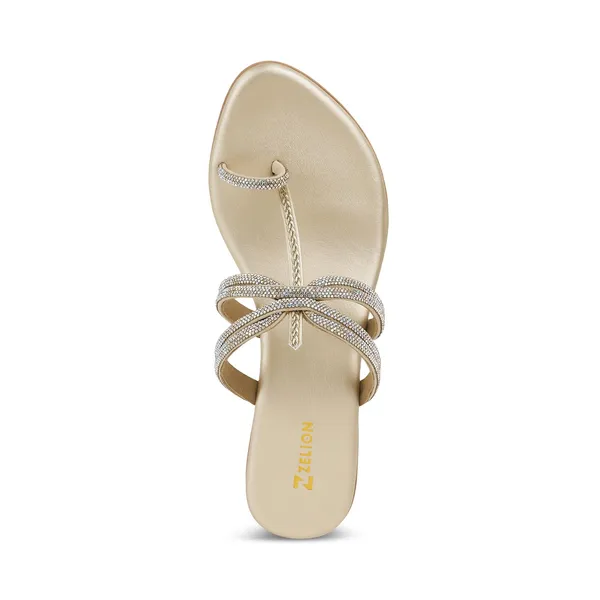 Zelion_Women'S_Rhinestone_Embellished_Toe_Ring_Sandals_With_Metallic_Ball_Heel