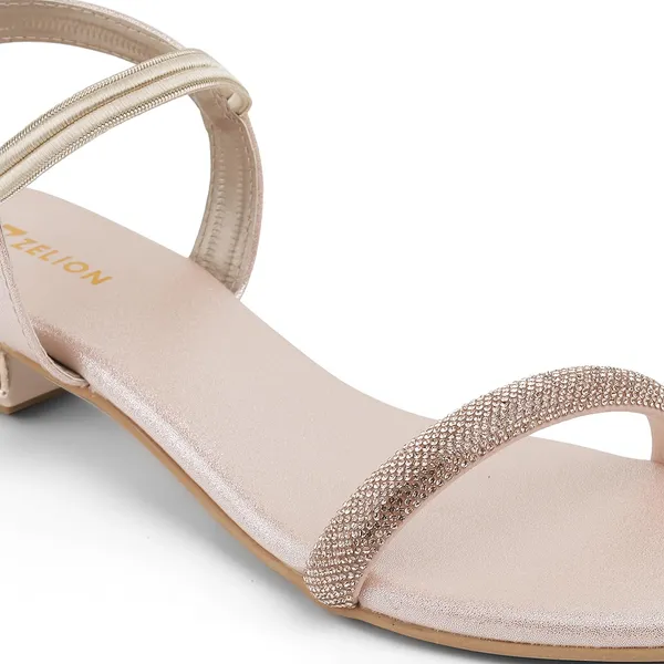 Zelion_Women'S_Rhinestone_Embellished_Ankle_Strap_Block_Heel_Sandals