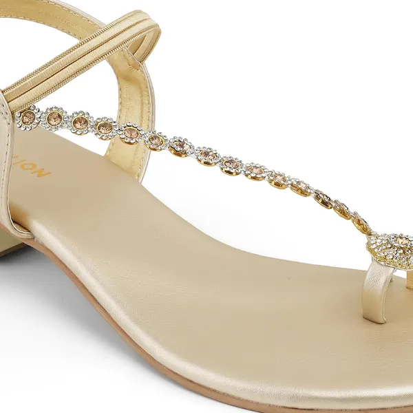 Zelion_Women'S_Rhinestone_Embellished_T-Strap_Toe_Ring_Flat_Sandals