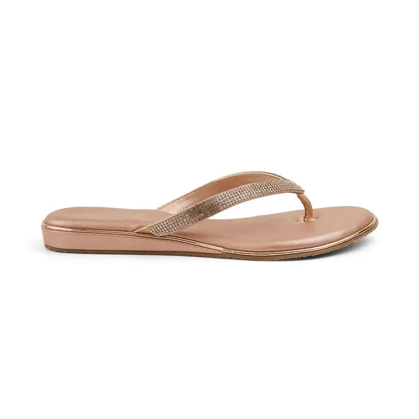 Zelion_Women'S_Rhinestone_Embellished_Thong_Flip_Flops,_Rose_Gold,_Flat_Sandals_With_Cushioned_Footbed