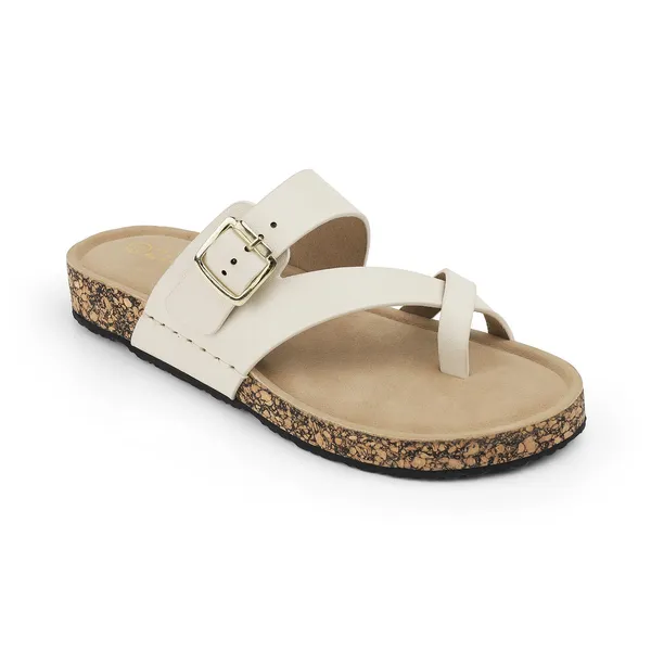Zelion_Women'S_Toe_Ring_Slide_Sandals_With_Buckle_Strap,_Cork_Platform