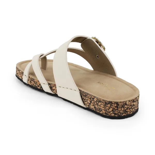 Zelion_Women'S_Toe_Ring_Slide_Sandals_With_Buckle_Strap,_Cork_Platform