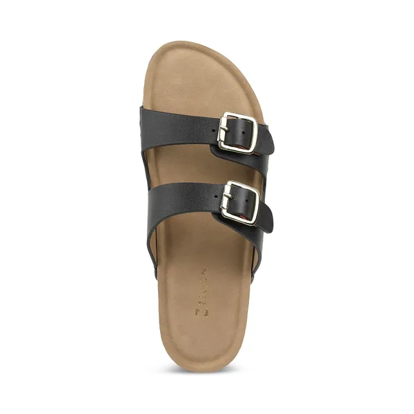 Zelion_Women'S_Double_Strap_Slide_Sandals_With_Gold_Buckles,_Cork_Platform