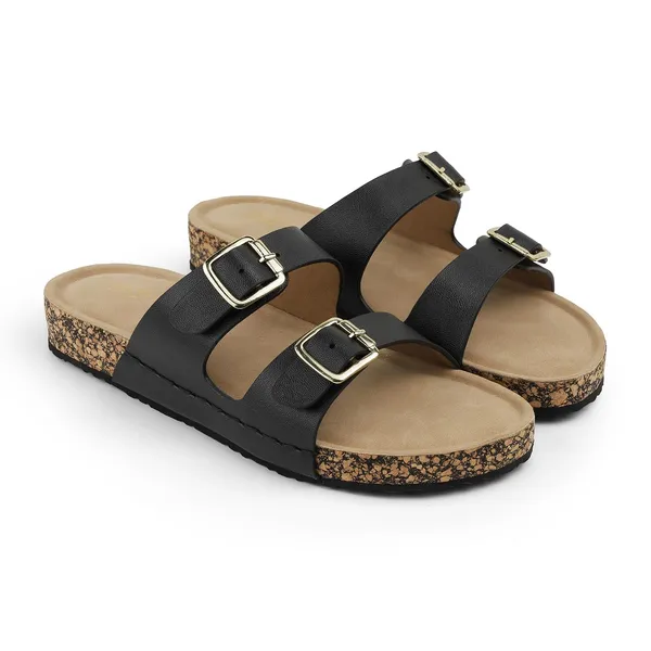 Zelion_Women'S_Double_Strap_Slide_Sandals_With_Gold_Buckles,_Cork_Platform