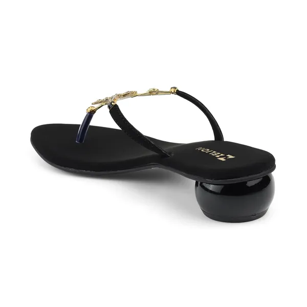 Zelion_Women'S_Embellished_Thong_Sandals_With_Rhinestone_Detail,_Low_Block_Heel