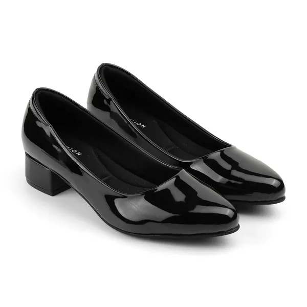 Zelion_Women'S_Patent_Leather_Block_Heel_Pumps,_Slip-On_Court_Shoes