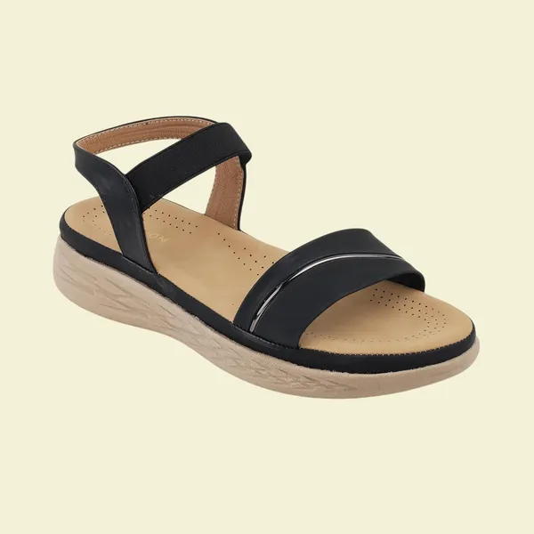 Zelion_Women'S_Wedge_Sandals,_Elastic_Slingback_Strap,_Open_Toe