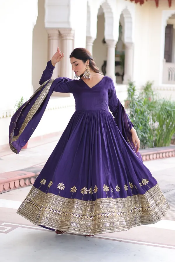 Purple_Anarkali_Suit_Set_With_Golden_Embroidery_And_Dupatta