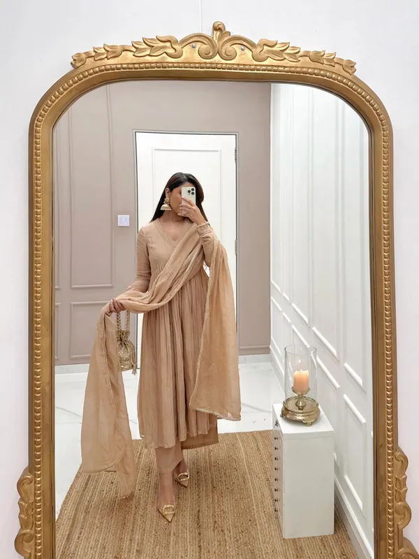 Elegant_Beige_Anarkali_Suit_Set_With_Dupatta