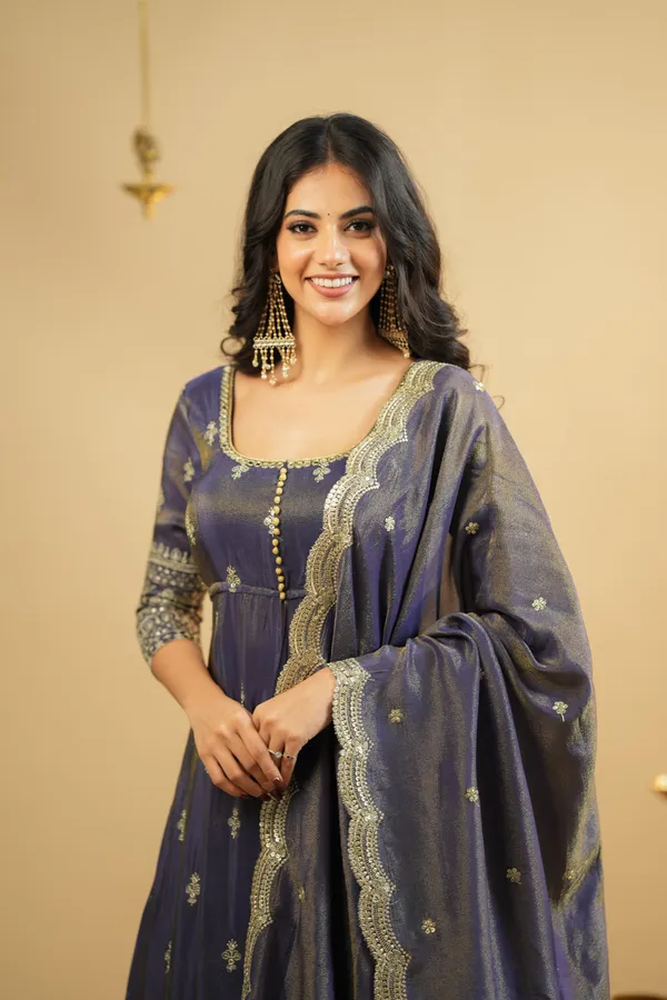 Grey_Anarkali_Suit_Set_With_Golden_Embroidery_And_Dupatta
