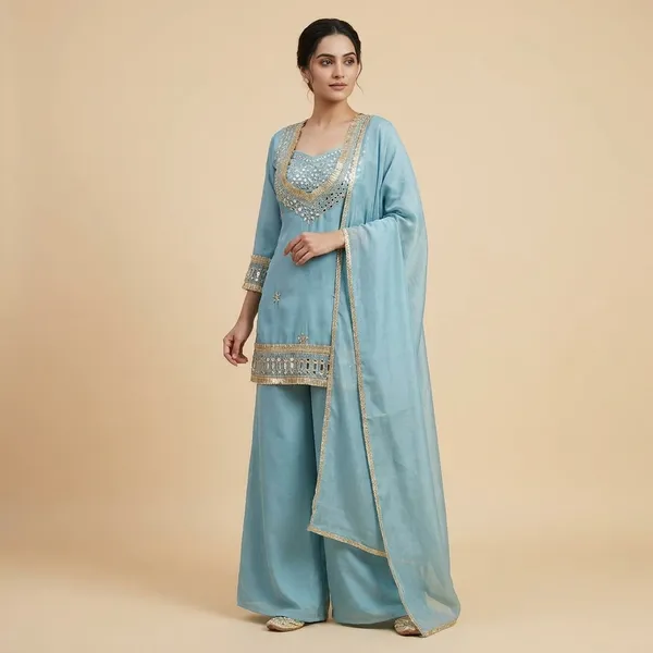 Mint_Green_Embellished_Pakistani_Suit_Set_With_Dupatta_And_Pants