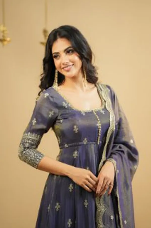 Grey_Anarkali_Suit_Set_With_Golden_Embroidery_And_Dupatta