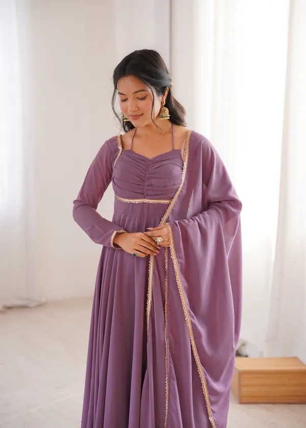 Purple_Anarkali_Suit_Set_With_Dupatta_And_Golden_Lace_Border