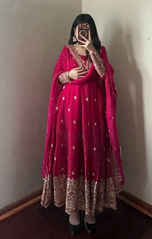 Magenta_Pink_Anarkali_Suit_Set_With_Embroidered_Dupatta