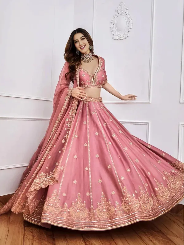 Elegant_Embroidered_Sequence_Designer_Lahenga_Choli_With_Dupatta"