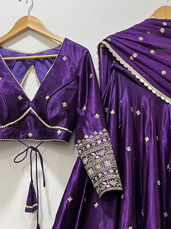 Purple_Embellished_Lehenga_Choli_With_Dupatta_Set_Traditional_Indian_Ethnic_Wear