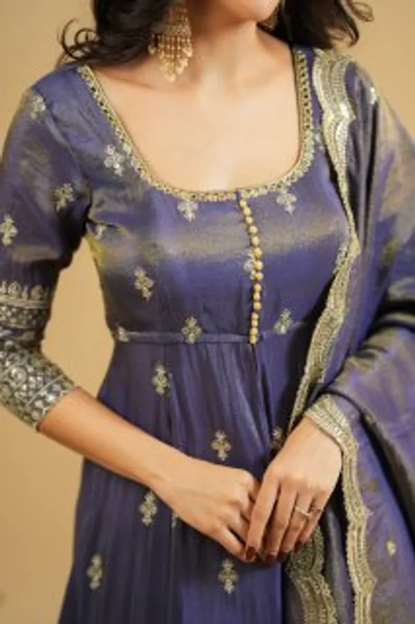 Grey_Anarkali_Suit_Set_With_Golden_Embroidery_And_Dupatta