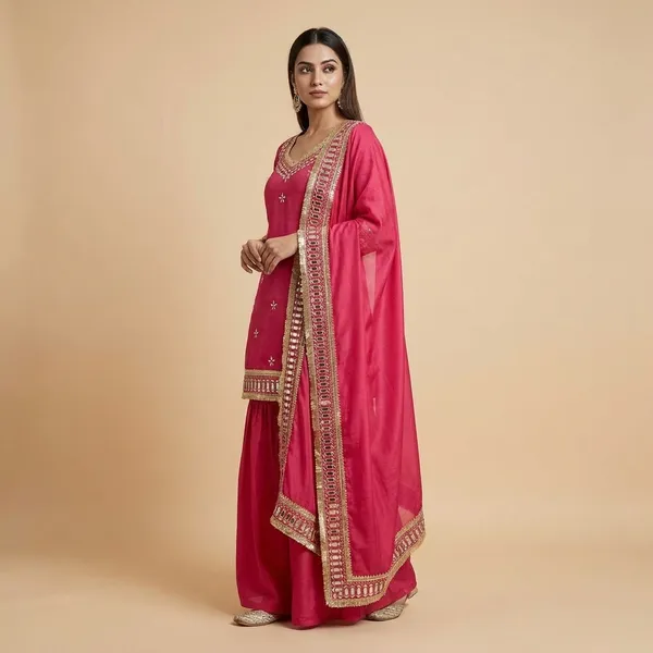 Pink_Embellished_Kurti_Set_With_Dupatta_Festive_Ethnic_Wear_For_Women