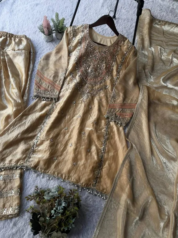 Golden_Embroidered_Silk_Ethnic_Suit_Set_With_Dupatta_Womens_Traditional_Festive_Wear