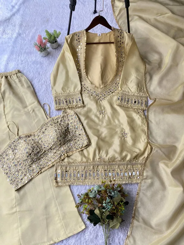 Elegant_Beige_Embellished_Pakistani_Suit_Set_With_Sequin_Work