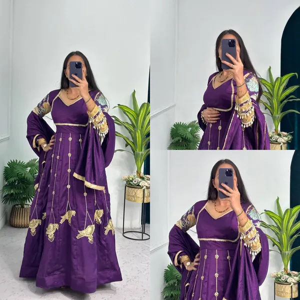 Purple_Embroidered_Anarkali_Gown_With_Golden_Bird_Motifs_And_Sheer_Sleeves