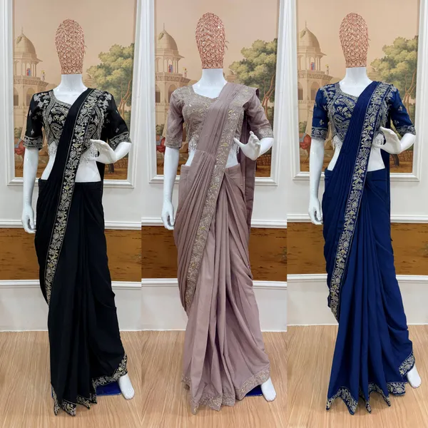 Exclusive_Outfit_As_Ready_To_Wear_Saree_With_Semi_Beads_And_Embroidered_Stylist_Blouse_And_On_Chinon_Fabric