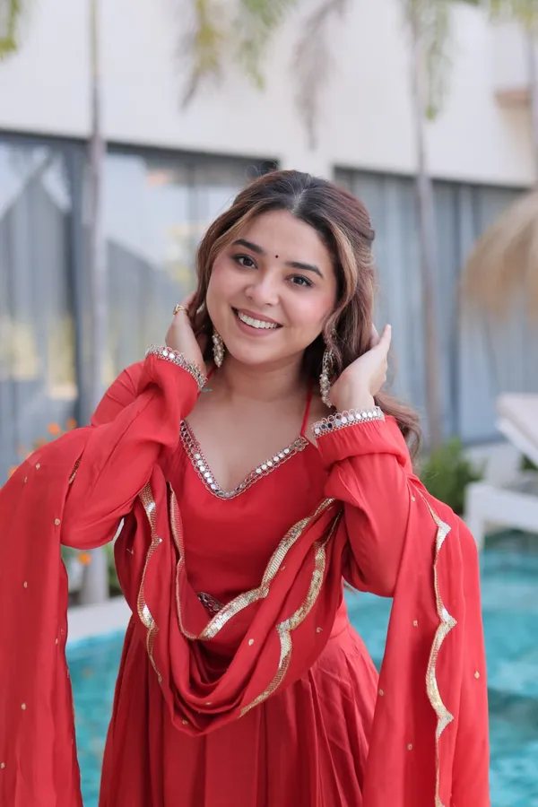 Women_Red_And_Orange_Anarkali_Suit_Set_With_Dupatta