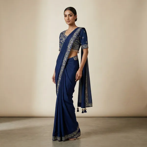 Exclusive_Outfit_As_Ready_To_Wear_Saree_With_Semi_Beads_And_Embroidered_Stylist_Blouse_And_On_Chinon_Fabric