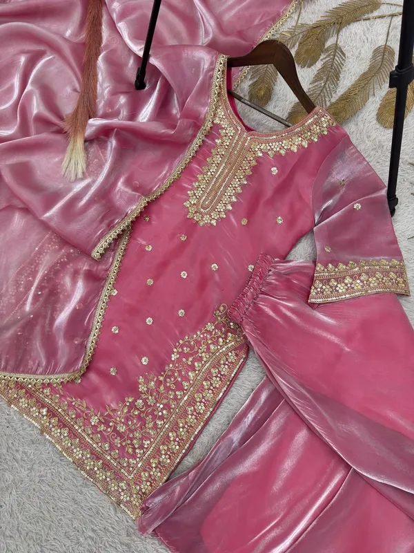 Presenting_New_Premium_Quality_With_Embroidery_Sequence_Worked_Top-Plazzo_And_Dupatta_Set_Fully_Stitched_Ready_To_Wear_🔥😍🥰