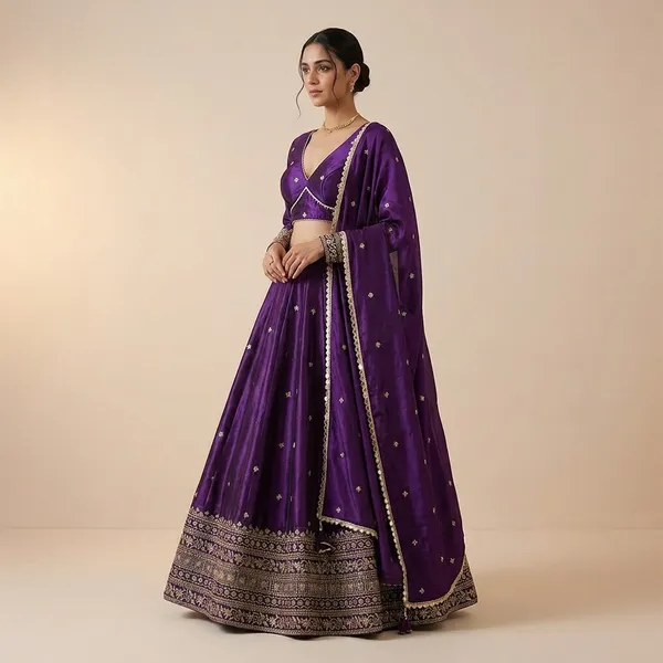 Purple_Embellished_Lehenga_Choli_With_Dupatta_Set_Traditional_Indian_Ethnic_Wear