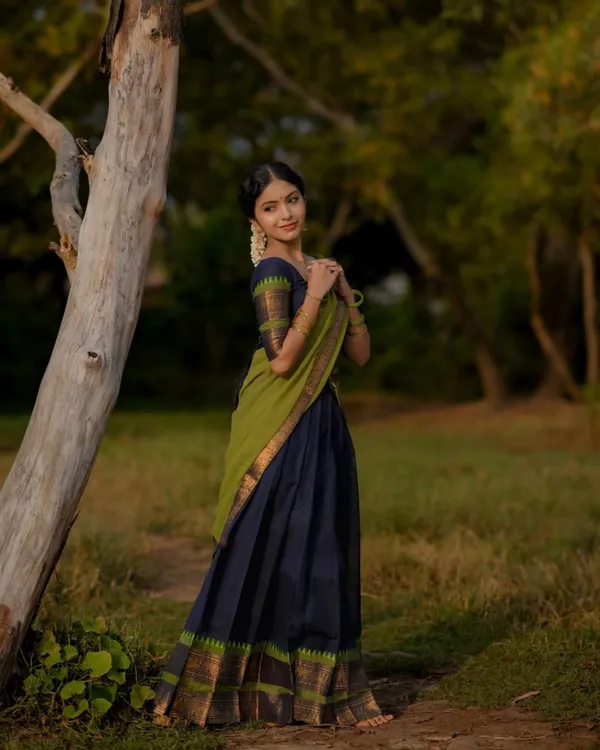 The_South-style_Kanjivaram_silk_lehenga_is_more_than_just_attire;_it's_a_piece_of_art_that_encapsulates_the_essence_of_South_Indian_culture_