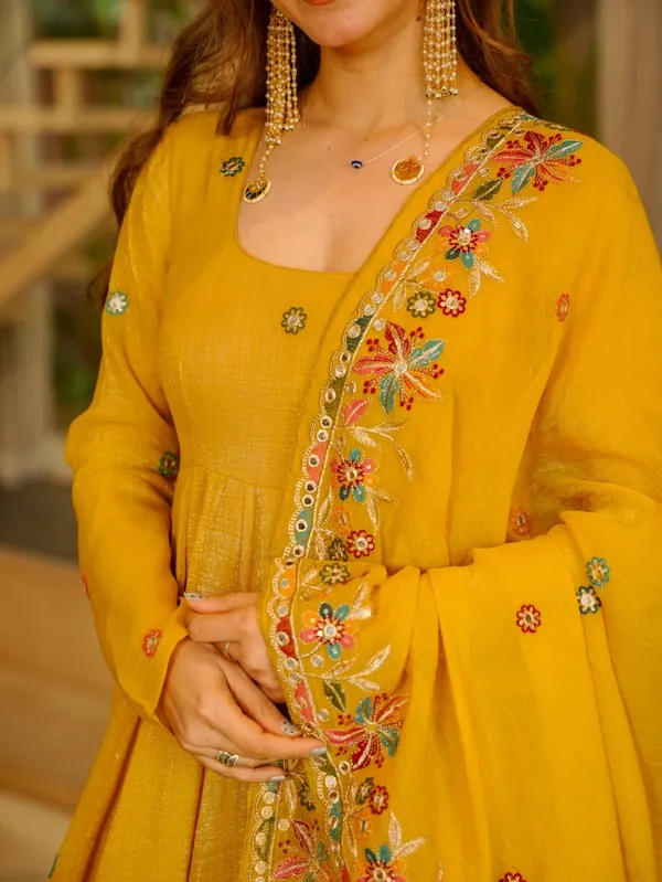 Yellow_Embroidered_Anarkali_Suit_Set_With_Dupatta