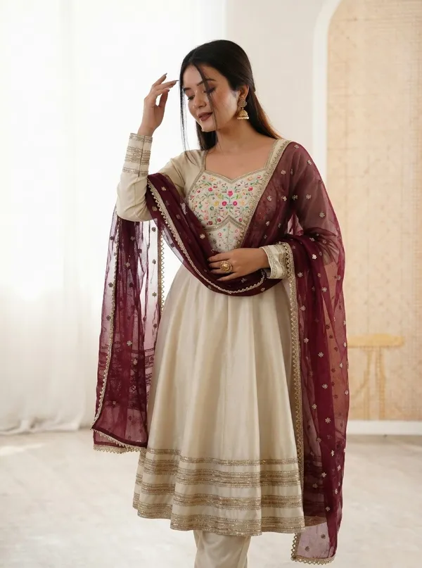 Elegant_Heavy_Lace_Work_Designer_Anarkali_Three_Piece_Set