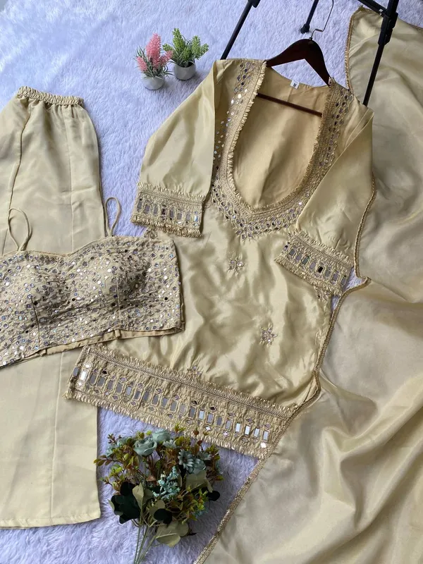 Elegant_Beige_Embellished_Pakistani_Suit_Set_With_Sequin_Work