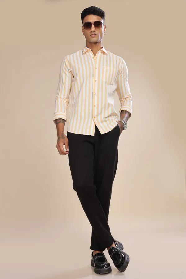 Orange_Oxford_Cotton_Shirt_For_Men
