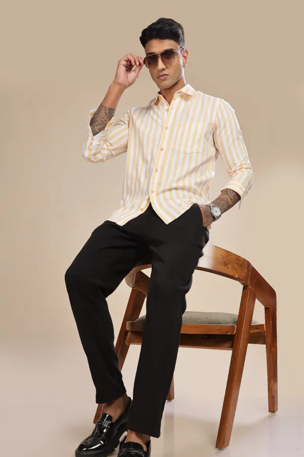 Orange_Oxford_Cotton_Shirt_For_Men