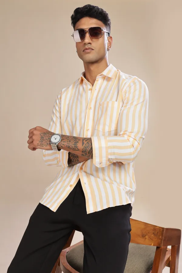 Orange_Oxford_Cotton_Shirt_For_Men