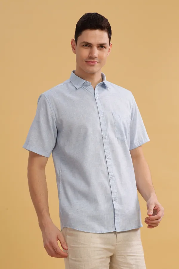 Skyblue_Linen_Cotton_Shirt_For_Men