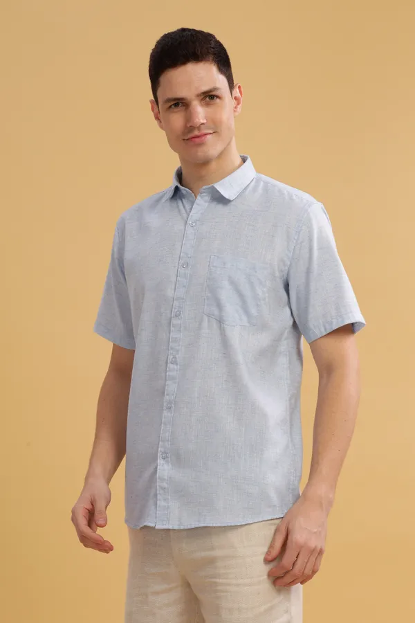 Skyblue_Linen_Cotton_Shirt_For_Men